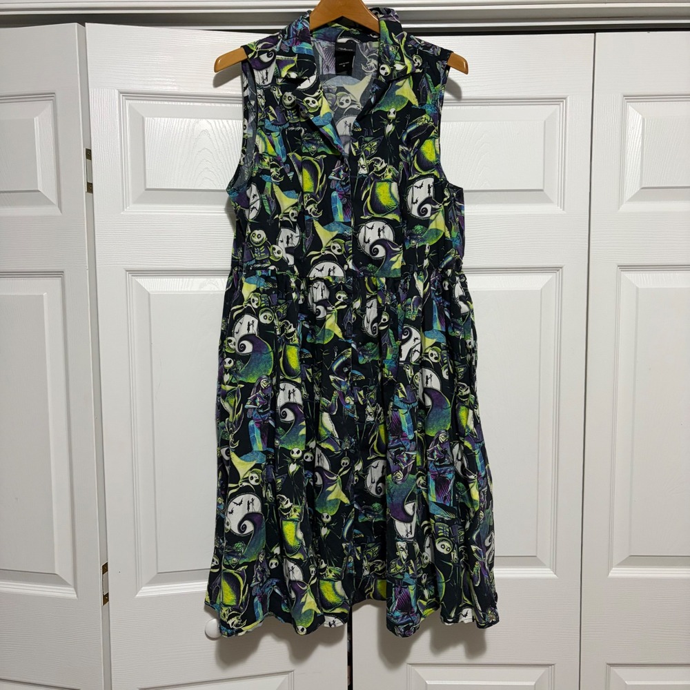 Disney Hot Topic Nightmare Before Christmas Dress Womens 18 Black Goth Halloween